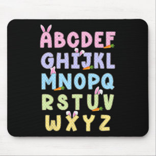 Happy Easter Day Alphabet Abcs Elemeno For Teacher Mouse Mat