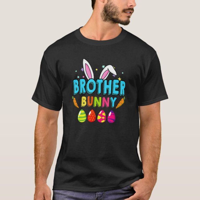Happy Easter Day Brother Bunny Costume Family East T-Shirt (Front)