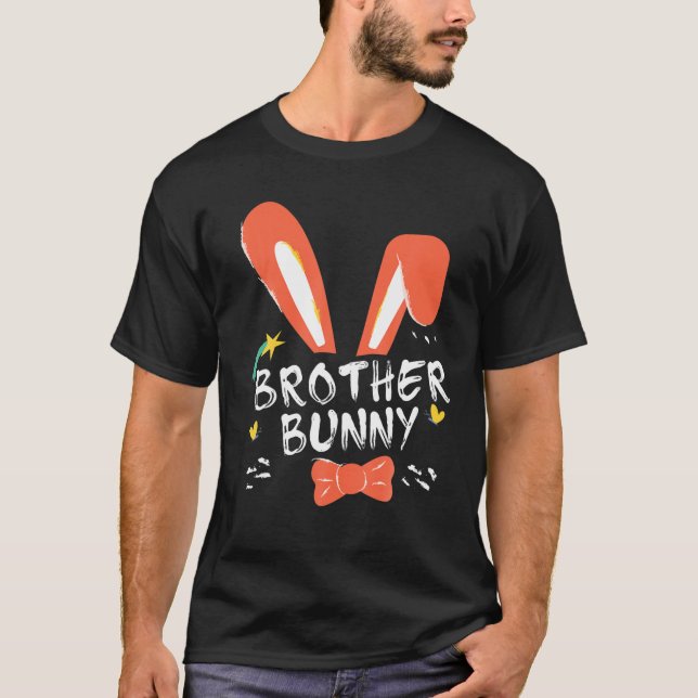 Happy Easter Day Brother Bunny Ears Costume Family T-Shirt (Front)