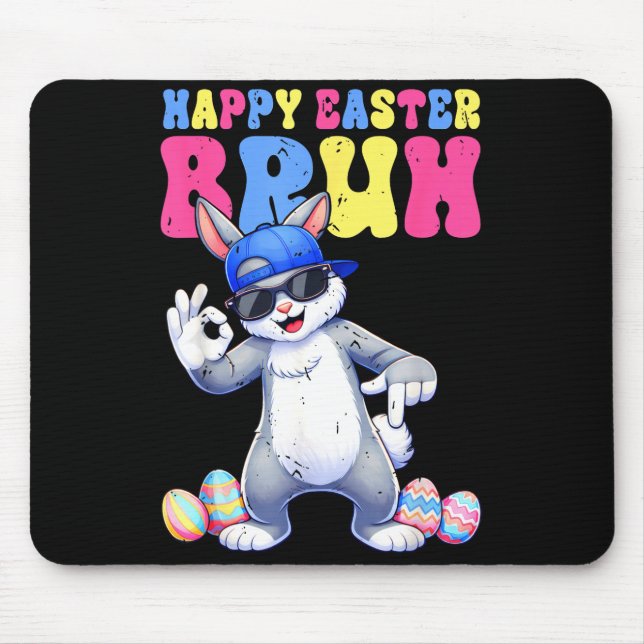 Happy easter day bunny 67 six seven bruh rabbit 67 mouse mat (Front)