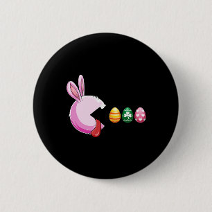 Happy Easter Day Bunny Egg Funny Boys Girls Kids E 6 Cm Round Badge