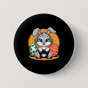 Happy Easter Day Bunny Egg Funny Boys Girls Kids G 6 Cm Round Badge