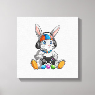 Happy Easter Day Bunny Egg Funny Boys Girls Kids G Canvas Print
