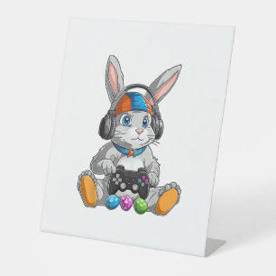 Happy Easter Day Bunny Egg Funny Boys Girls Kids G Pedestal Sign