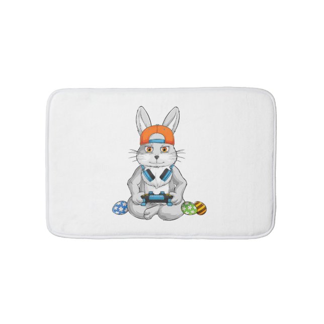 Happy Easter Day Bunny Egg Gamer Bath Mat (Front)
