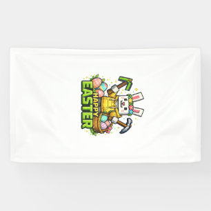 Happy Easter Day Bunny Egg Gamer Video Game Kids M Banner