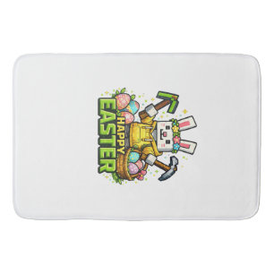 Happy Easter Day Bunny Egg Gamer Video Game Kids M Bath Mat