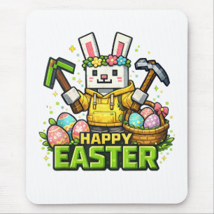 Happy Easter Day Bunny Egg Gamer Video Mouse Mat