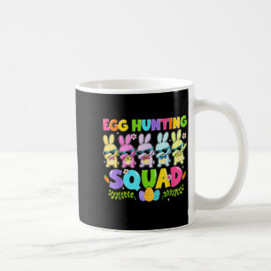 Happy easter day bunny egg hunting squad boy girl coffee mug