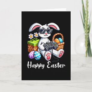 Happy Easter Day Bunny Egg Video Game Kids Mens Bo Card