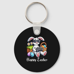 Happy Easter Day Bunny Egg Video Game Kids Mens Bo Key Ring