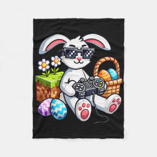 Happy Easter Day Bunny Egg Video Game Mens Boys Ki Fleece Blanket