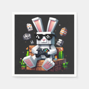 Happy Easter Day Bunny Egg Video Gamer Easter Day Napkin