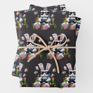 Happy Easter Day Bunny Egg Video Gamer Easter Day Wrapping Paper Sheet
