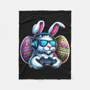 Happy Easter Day Bunny Egg Video Gaming Game Kids Fleece Blanket