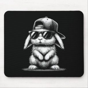 Happy Easter Day Bunny Face Easter Day  Mouse Mat