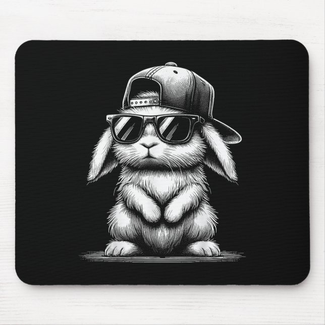 Happy Easter Day Bunny Face Easter Day  Mouse Mat (Front)