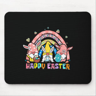 Happy Easter Day Bunny Gnome Easter Egg Carrot Gno Mouse Mat