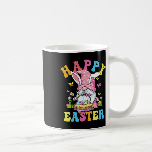 Happy Easter Day Bunny Gnome Hug Easter Eggs Gnome Coffee Mug (Right)