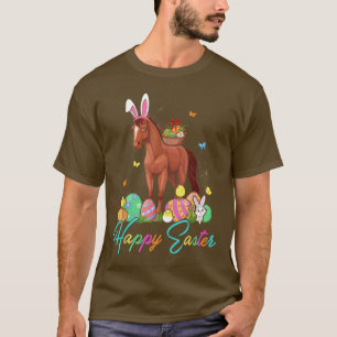 Happy Easter Day Bunny Horse Hunting Easter Egg Ba T-Shirt
