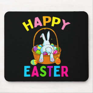 Happy Easter Day Bunny Hunting Chocolate Eggs Egg Mouse Mat