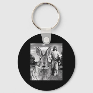Happy Easter Day Bunny Selfie Christian Easter Men Key Ring