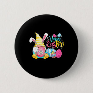 Happy Easter Day Bunny Spring Gnome Easter Egg Boy 6 Cm Round Badge