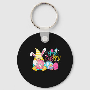 Happy Easter Day Bunny Spring Gnome Easter Egg Boy Key Ring