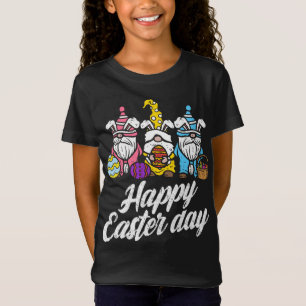 Happy Easter Day Bunny Spring Gnomes Easter Eggs H T-Shirt