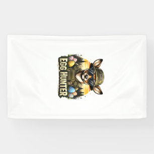 Happy Easter Day Camo Funny Hunting Boys Men Easte Banner