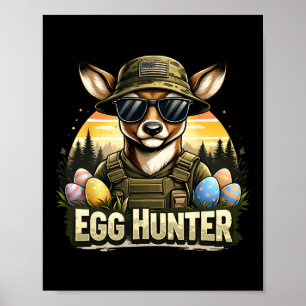 Happy Easter Day Camo Funny Hunting Boys Men Easte Poster
