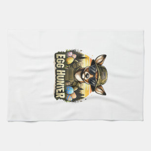 Happy Easter Day Camo Funny Hunting Boys Men Easte Tea Towel