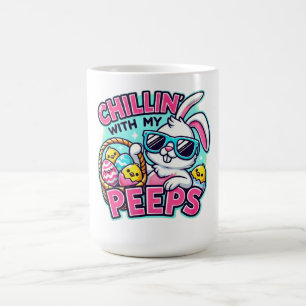 Happy Easter Day Chilling With The Peeps Coffee Mug