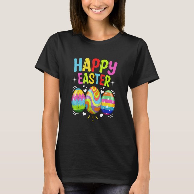 Happy Easter Day Colourful Egg Face Mask Hunting C T-Shirt (Front)