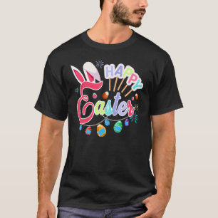 Happy Easter Day Colourful Egg Face Mask Hunting C T-Shirt