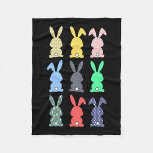 Happy Easter Day Cute Bunny Rabbit Lover Kids Boys Fleece Blanket