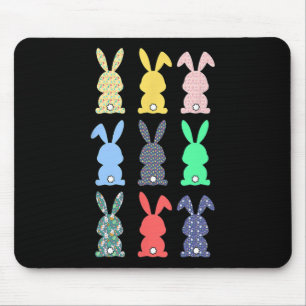 Happy Easter Day Cute Bunny Rabbit Lover Kids Boys Mouse Mat