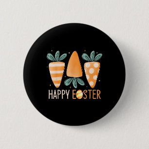 Happy Easter Day Cute Carrots Funny Bunny Easter E 6 Cm Round Badge