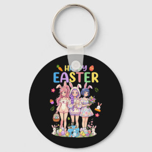 Happy Easter Day Cute Chibi Kpop Funny Key Ring