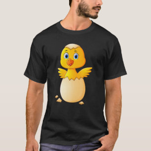 Happy Easter Day Cute Chick And Eggs For Youth T-Shirt
