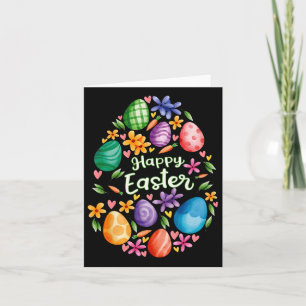Happy Easter Day Cute Colourful Egg Hunting Women Card