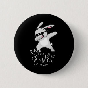 Happy Easter Day Cute Dubbing Bunny Rabbit Funny D 6 Cm Round Badge