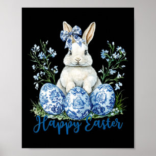 Happy Easter Day Cute Egg Bunny Celebrate Women Ki Poster