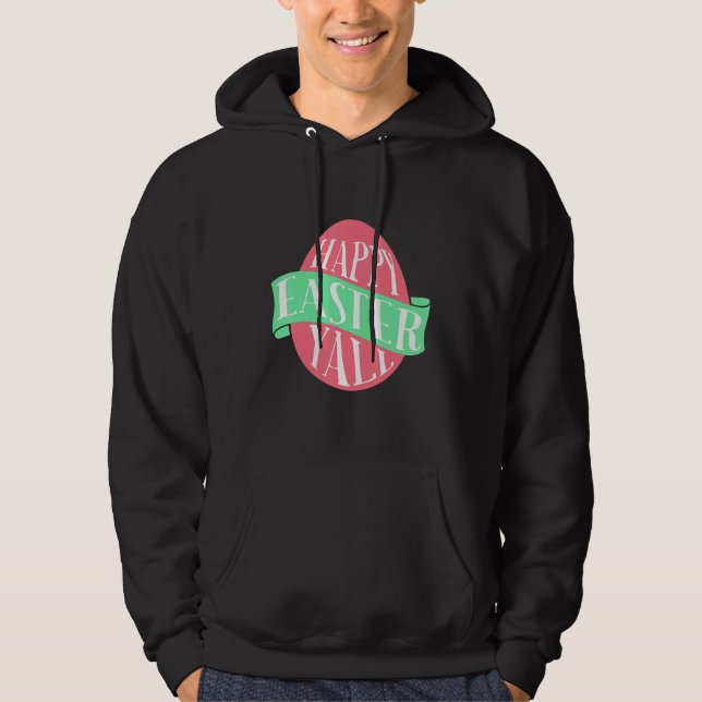 Happy Easter Day Cute Rabbit Bunny Easter Eggs Fun Hoodie (Front)