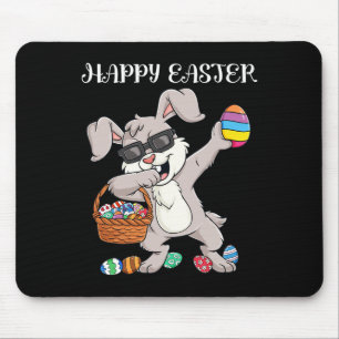 Happy Easter Day Dabbing Rabbit Eggs Toddler Boys Mouse Mat