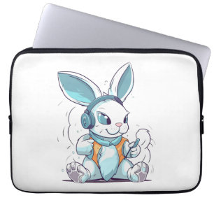Happy Easter Day Egg Bunny Funny Gamer Boys Kids Laptop Sleeve