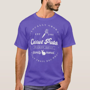 Happy Easter Day Egg Hunt Funny Carrot Pat ch Bun T-Shirt