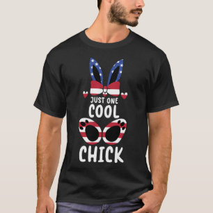 Happy Easter Day Egg Hunting Cute Bunny USA Pride T-Shirt