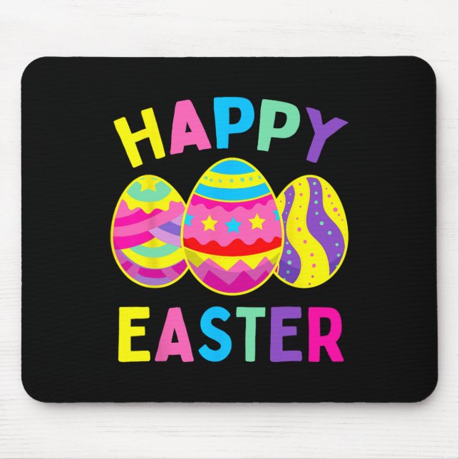 Happy Easter Day Egg Hunting Easter Bunny  Mouse Mat (Front)