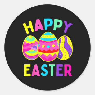 Happy Easter Day Eggs Happy Easter Day Women Classic Round Sticker
